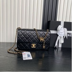 Replica qualità specchio Borse Chanel AS5756 piccola Rettangolare con patta e manico superiore Nero