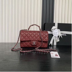 Replica qualità specchio Borse Imitazioni a tracolla Chanel piccola con catena e manico superiore AS5702 Rosso