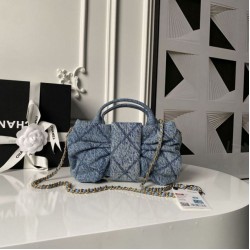 Replica Borse Chanel 25K Mini Bow AS5849 Blu Imitazioni Replica qualità specchio Borse Chanel 25K Mini Bow AS5849 Blu