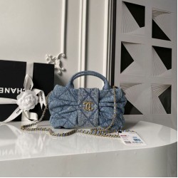 Replica qualità specchio Borse Chanel 25K Mini Bow AS5849 Blu