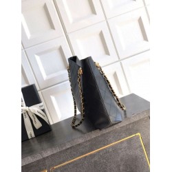 Borsa hobo Chanel Coco piccola pelle di vitello Nero