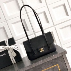 Replica qualità specchio Bora Pari all'originale replica Chanel 26P Preppy Coco Flap AS6130 nera