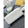 Borse Replica a mano Dior Lady Dior Media opaca Cannage con patta bianca