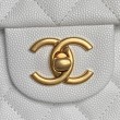 Borsa Replica 1:1 a tracolla Chanel piccola con catena e manico superiore AS5702 Bianco