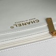 Borsa Replica 1:1 a tracolla Chanel piccola con catena e manico superiore AS5702 Bianco