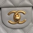 Borsa a tracolla Chanel piccola con catena e manico superiore AS5702 Grigia