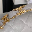 Borsa a tracolla Chanel piccola con catena e manico superiore AS5702 Grigia