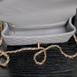 Borsa a tracolla Chanel piccola con catena e manico superiore AS5702 Grigia