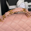 Borsa a tracolla Chanel piccola con catena e manico superiore AS5702 Rosa