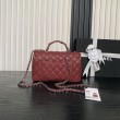 Borse Imitazioni a tracolla Chanel piccola con catena e manico superiore AS5702 Rosso