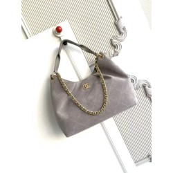 Borsa Replica 1:1 Chanel 26C Maxi hobo Hippie AS5970 AS5978 Scamosciata Grigia