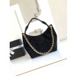 Borsa Chanel 26C Maxi hobo Hippie AS5970 AS5978 Scamosciata Nero
