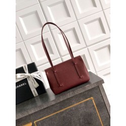Borsa Chanel 26P Preppy Coco Flap AS6130 Borgogna