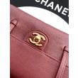 Borsa Chanel 26P Preppy Coco Flap AS6130 Borgogna