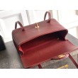 Borsa Chanel 26P Preppy Coco Flap AS6130 Borgogna