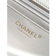 Borsa Chanel Mini Classic Flap Bow 25K con manico superiore AS2431 bianca