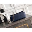 Borsa Chanel Mini Classic Flap Bow 25K con manico superiore AS2431 Blu