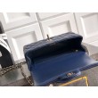 Borsa Chanel Mini Classic Flap Bow 25K con manico superiore AS2431 Blu