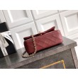 Borse Replica Chanel Mini Classic Flap Bow 25K con manico superiore AS2431 Borgogna
