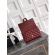 Borse Replica Chanel Mini Classic Flap Bow 25K con manico superiore AS2431 Borgogna