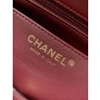 Borse Replica Chanel Mini Classic Flap Bow 25K con manico superiore AS2431 Borgogna