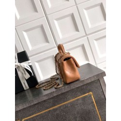 Imitazioni borse griffate Chanel Mini Classic Flap Bow 25K con manico superiore AS2431 caramello