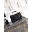 Imitazioni borse griffate Chanel Mini Classic Flap Bow 25K con manico superiore AS2431 Nero