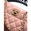 Borsa Chanel Mini Classic Flap Bow 25K con manico superiore AS2431 Rosa