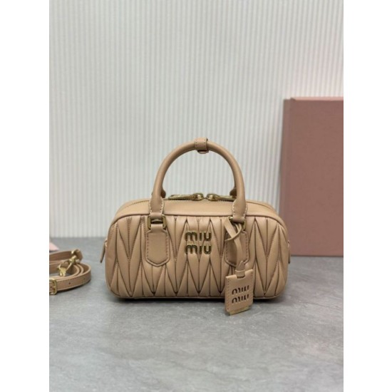 Borsa con manico superiore Miu Miu Arcadie matelassé Albicocca