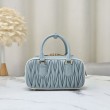 Borsa con manico superiore Miu Miu Arcadie matelassé Blu