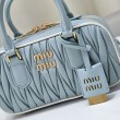 Borsa con manico superiore Miu Miu Arcadie matelassé Blu