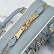 Borsa con manico superiore Miu Miu Arcadie matelassé Blu