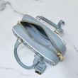 Borsa con manico superiore Miu Miu Arcadie matelassé Blu