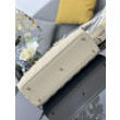 Borsa grande Dior Lady Dior agnello trapuntata cannage beige
