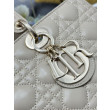 Borsa grande Dior Lady Dior agnello trapuntata cannage beige