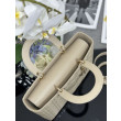 Borsa grande Dior Lady Dior agnello trapuntata cannage beige