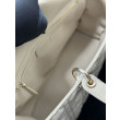 Borsa grande Dior Lady Dior agnello trapuntata cannage beige