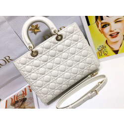 Imitazioni borse griffate grande Dior Lady Dior agnello trapuntata cannage bianca