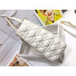 Imitazioni borse griffate grande Dior Lady Dior agnello trapuntata cannage bianca