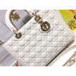 Imitazioni borse griffate grande Dior Lady Dior agnello trapuntata cannage bianca