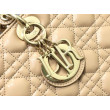 Borsa grande Dior Lady Dior agnello trapuntata cannage cammello