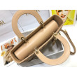 Borsa grande Dior Lady Dior agnello trapuntata cannage cammello
