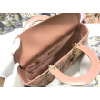 Replica Perfetta grande Dior Lady Dior agnello trapuntata cannage Marrone
