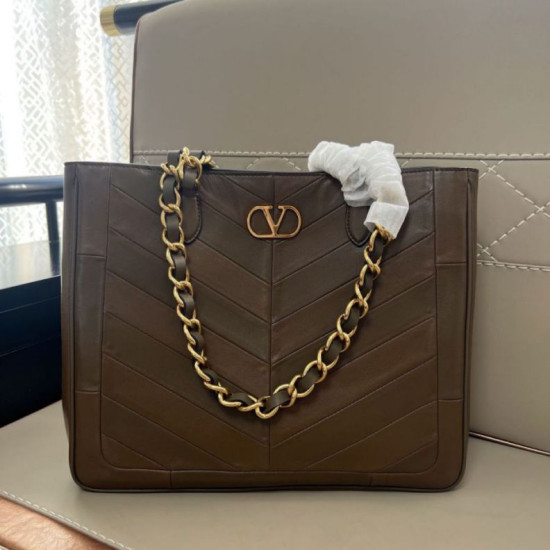 Borse Firmate Replica shopping piccola/media Valentino Garavani Laseine Marrone Borse Firmate Replica shopping piccola/media Valentino Garavani Laseine Marrone