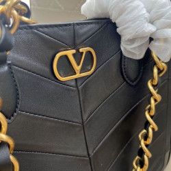 Borsa shopping piccola/media Valentino Garavani Laseine Nero
