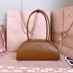Borse a mano Miu Miu Beau marrone cognac 5BB193 Marrone