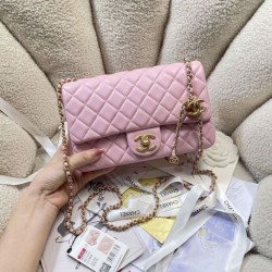 Borse Chanel AS5756 Mini Rettangolare con patta e manico superiore Rosa