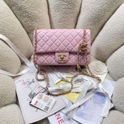 Borse Chanel AS5756 Mini Rettangolare con patta e manico superiore Rosa