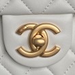 Borse Chanel AS5756 piccola Rettangolare con patta e manico superiore bianca