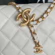 Borse Chanel AS5756 piccola Rettangolare con patta e manico superiore bianca